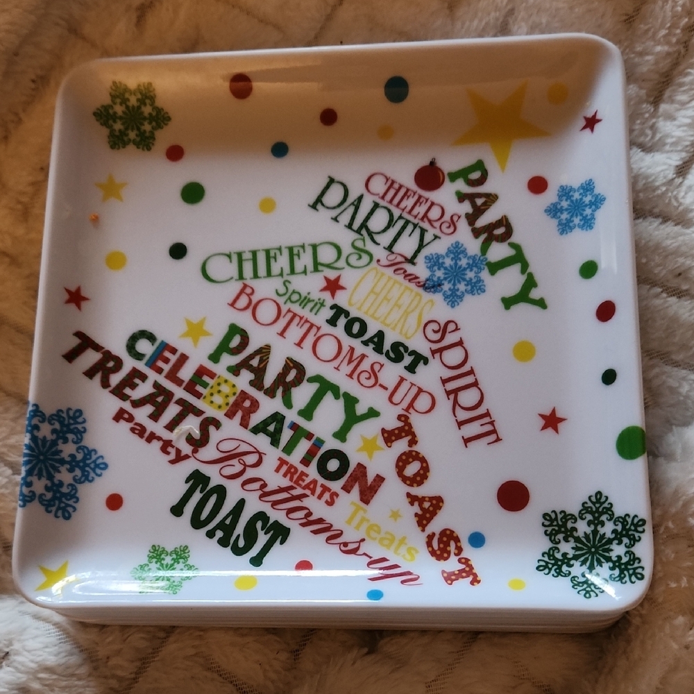 Festive Square Party Plate